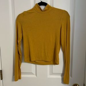 Aritzia ribbed cropped turtleneck